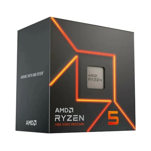 CPU AMD Ryzen 5 7500F Tray (100-000000597) – 6 Nhân 12 Luồng, Xung 5.0GHz, Socket AM5, Hỗ Trợ DDR5 & PCIe 5.0