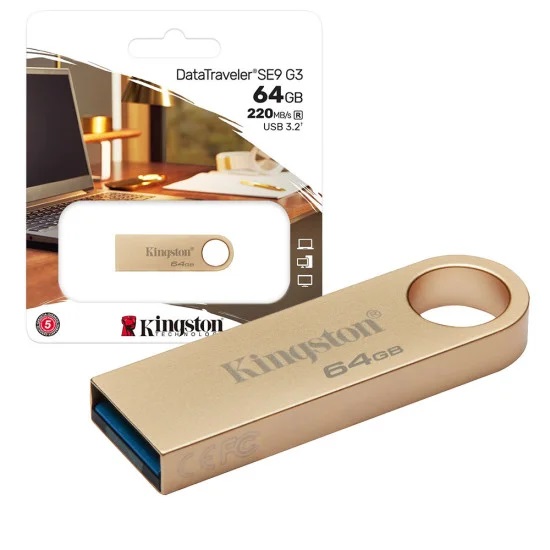 USB Kingston DataTraveler SE9 G3 64GB USB 3.2 Gen 1 vỏ kim loại (DTSE9G3/64GB)