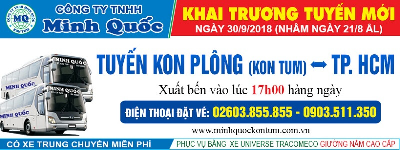 Nhà xe Minh Quốc Kon Tum - Đà Nẵng, 647 Nguyễn Huệ, Phường Quyết Thắng, TP Kon Tum, Tỉnh Kon Tum