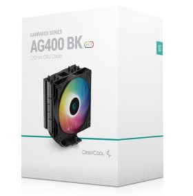 Tản nhiệt khí Deepcool AG400 ARGB – Phiên bản màu đen, LED ARGB, thiết kế nhỏ gọn, tản mát hiệu quả cho CPU tầm trung