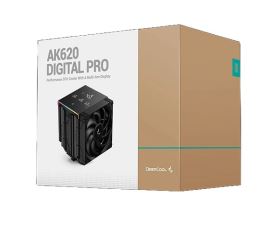 Tản nhiệt khí Deepcool AK620 DIGITAL PRO – Phiên bản màu đen, Dual Tower, hiển thị thông số, làm mát tối ưu cho CPU hiệu năng cao
