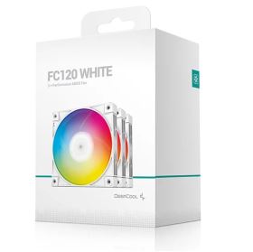 Fan Case Deepcool FC120 WH ARGB (3 in 1) – Bộ 3 quạt màu trắng, LED ARGB đồng bộ, thiết kế dây nối gọn gàng