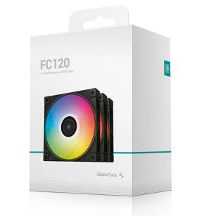 Fan Case Deepcool FC120 ARGB (3 in 1) – Bộ 3 quạt màu đen, LED ARGB đồng bộ, thiết kế dây nối gọn gàng