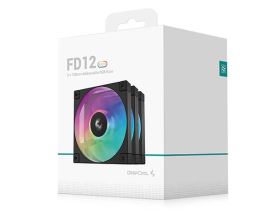 Fan Case Deepcool FD12 ARGB (3 in 1) – Bộ 3 quạt ARGB màu đen, tản nhiệt mạnh mẽ, hỗ trợ đồng bộ mainboard