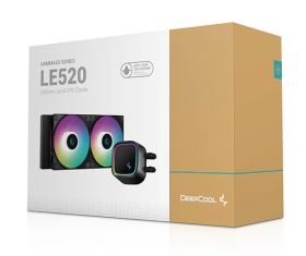 Tản nhiệt nước AIO Deepcool LE520 – Black, 2 Quạt 120mm, LED RGB, Thiết Kế Gaming, Làm Mát CPU Ổn Định