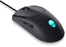 Chuột gaming có dây Dell Alienware AW320M màu đen – Thiết kế công thái học, độ phân giải 19.000 DPI, dành cho game thủ chuyên nghiệp