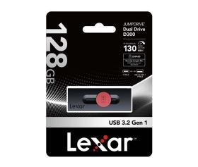 USB Lexar JumpDrive Dual Drive D300 128GB USB 3.2 Gen 1 Type-C & USB-A Chính Hãng (LJDD300128G-BNBNG)