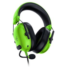 Tai nghe có dây Razer BlackShark V2 X Green RZ04-0324 – chính hãng, khung choàng đầu, âm thanh 7.1, dải tần 12Hz–28kHz
